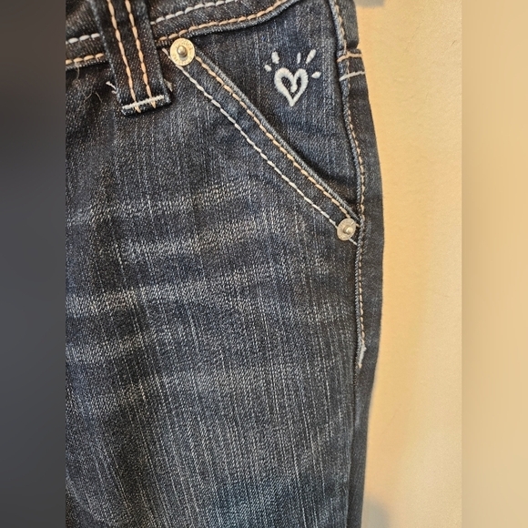 JUSTICE GIRL'S BOOTCUT MID-RISE OUTWARD STITCHING DETAIL SUPERCUTE JEANS SIZE 12 - Picture 13 of 16